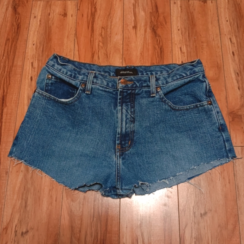 Dark wash jean shorts